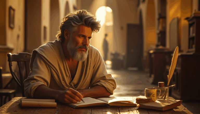 Darío Naviar reflexiona en un convento del siglo XVII.