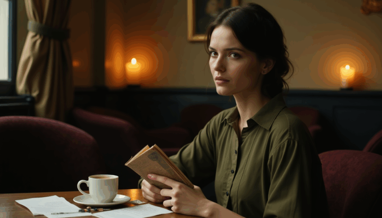 Simone Weil reflexionando en un café en París, 1942.