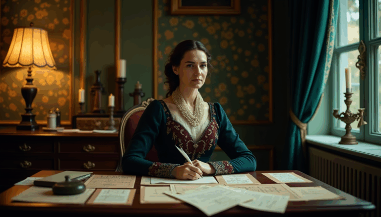 Ada Lovelace reflexionando sobre algoritmos en 1851