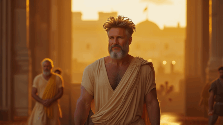 Darío Naviar en un escenario histórico de Atenas.