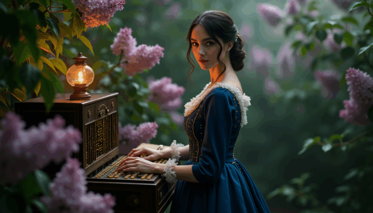 Ada Lovelace medita en jardines de Londres en 1851.